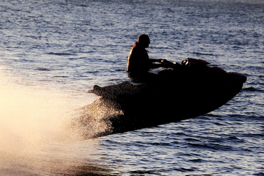 boat fire, jet ski splash