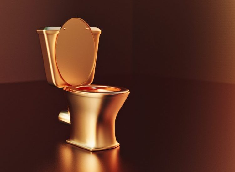 gold toilet