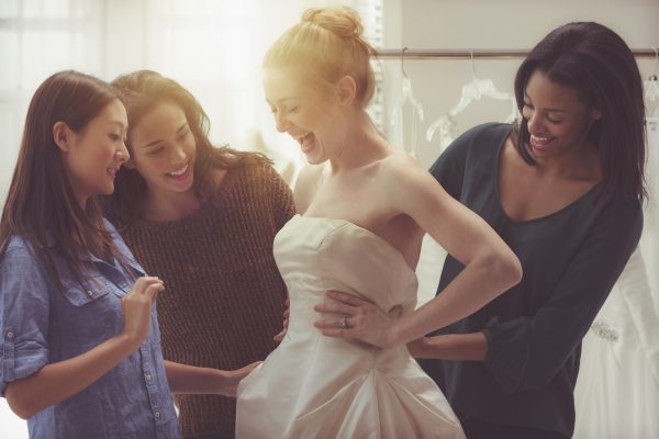 healthcare workers bridal gowns