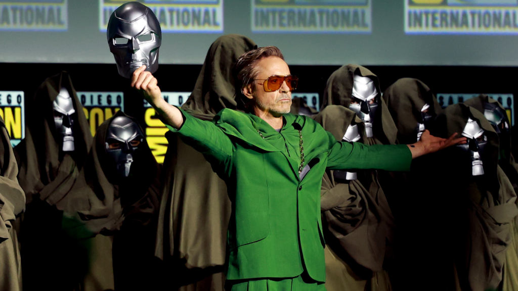 Robert Downey Jr. at the Marvel Studios Panel during 2024 Comic-Con International at San Diego Convention Center on July 27, 2024, in San Diego, California