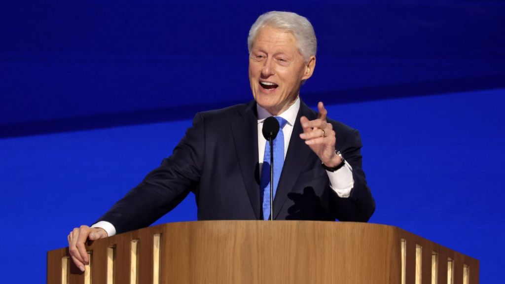 Former U.S. President Bill Clinton speaks at 2024 DNC Chicago