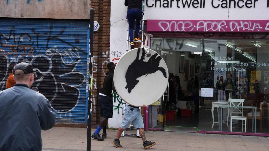 banksy wolf art stolen london