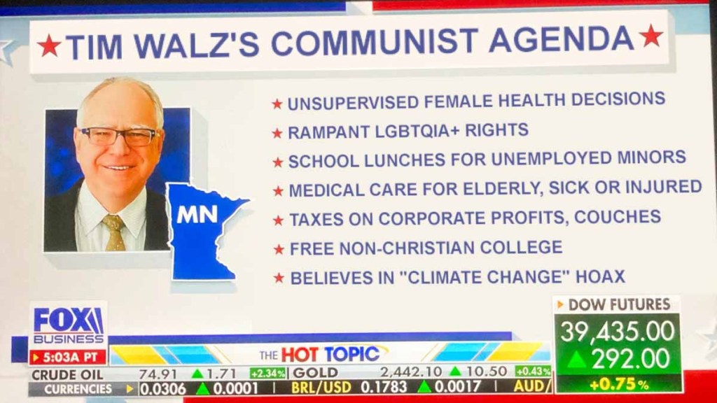 tim walz communist agenda fake