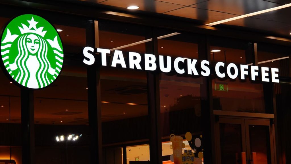 A Starbucks store is seen in Yichang, Hubei province, China, on October 31, 2024. Coffee company Starbucks reports revenue of $9.07 billion and profit attributable to shareholders of $909.3 million for its fiscal fourth quarter ending September 2024. In the entire fiscal year 2024, in the Chinese market, Starbucks China adds 790 stores, another record high.