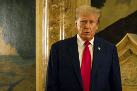 U.S. President Donald Trump speaks to reporters during a dinner at Mar-a-Lago on June 5, 2024 in West Palm Beach, Florida.