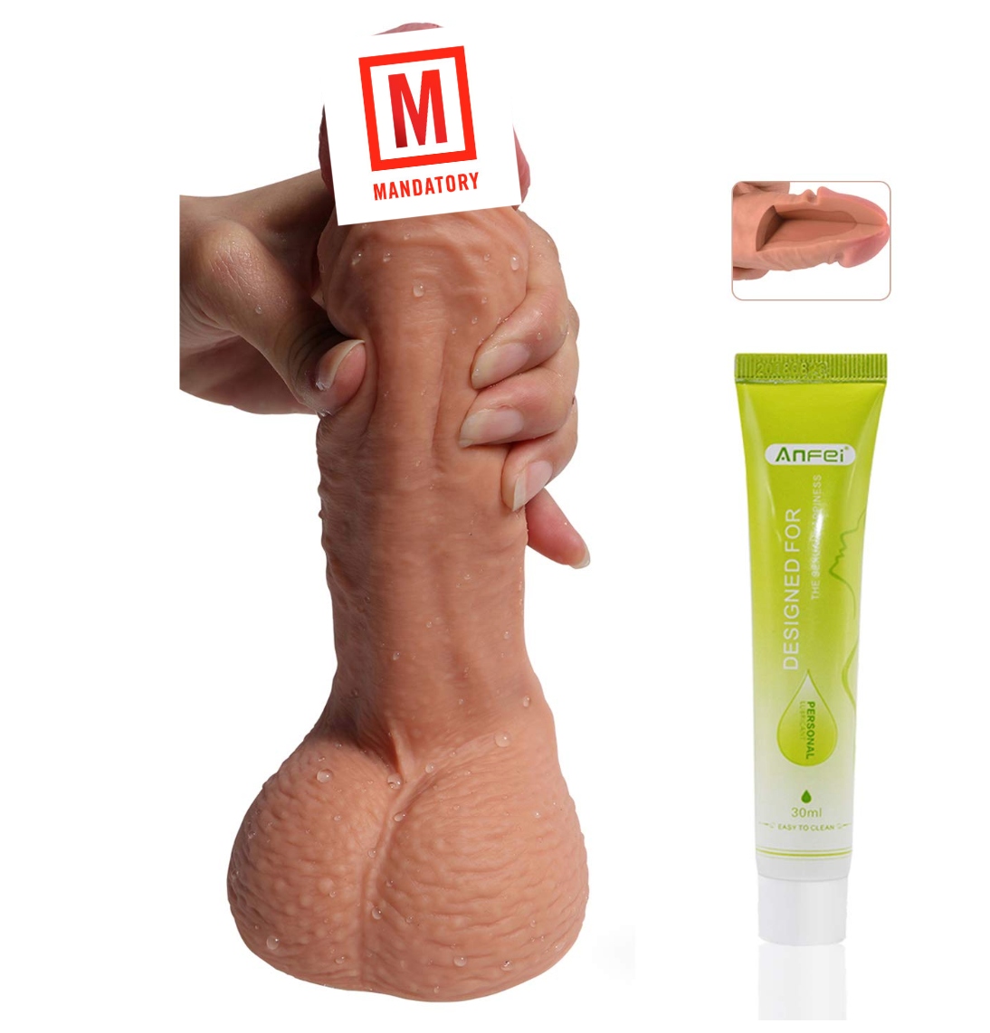 Anfei 9-Inch Hyper-Realistic Dildo