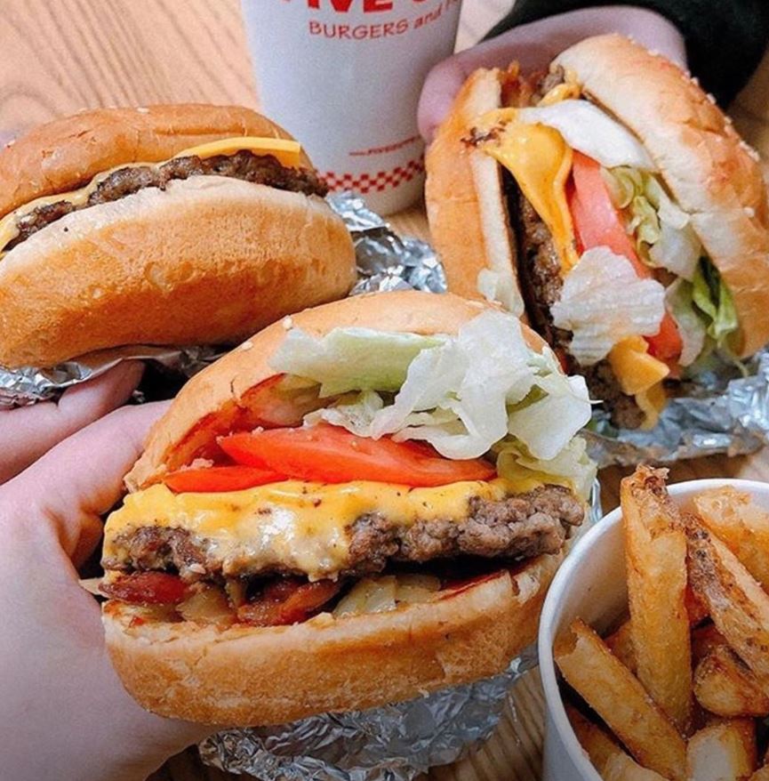 2. Five Guys Cheeseburger 