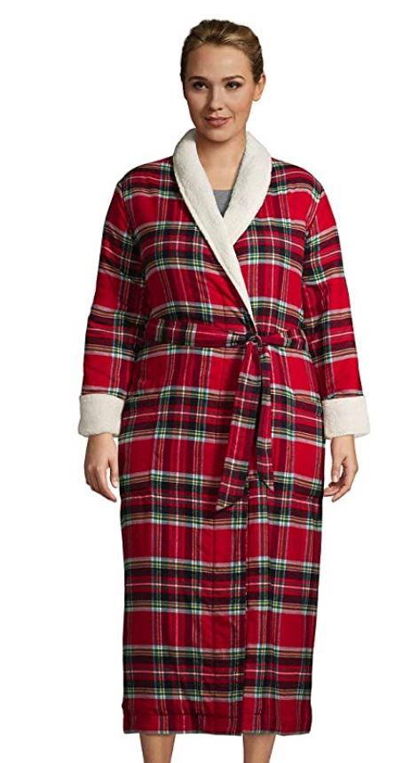 Lands' End Women's Sherpa Fleece Long Robe