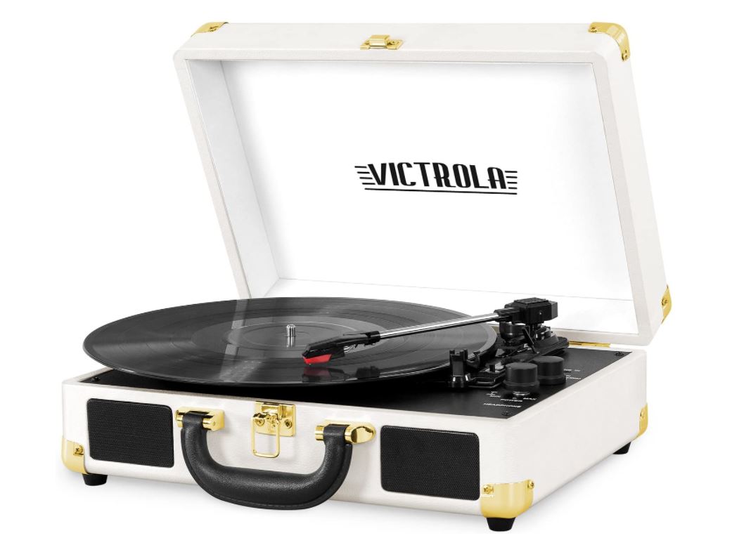 Victrola Vintage 3-Speed Bluetooth Portable Suitcase Record Player