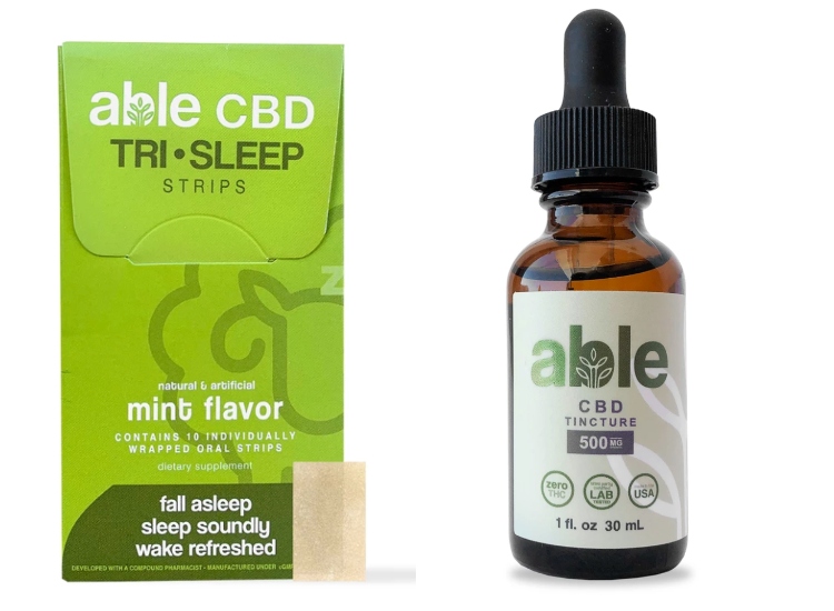 Able CBD Tincture and Sleep Strips