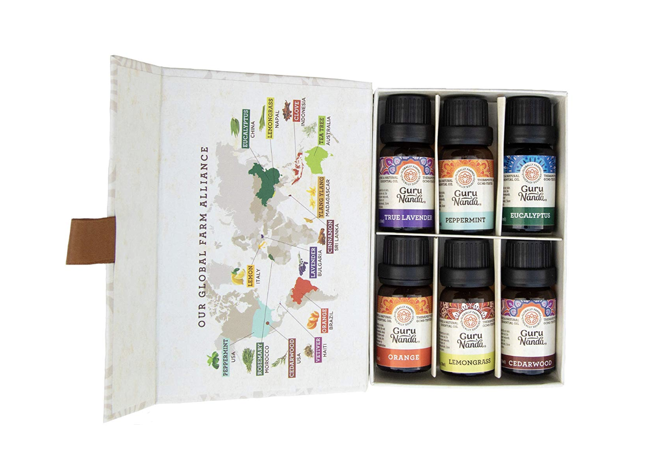 GuruNanda Top 6 Essential Oils Set