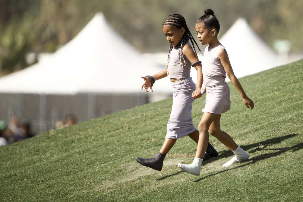 North West Attends Sunday Service