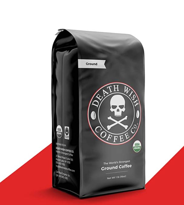 Death Wish Coffee Dark Roast Coffee Grounds 