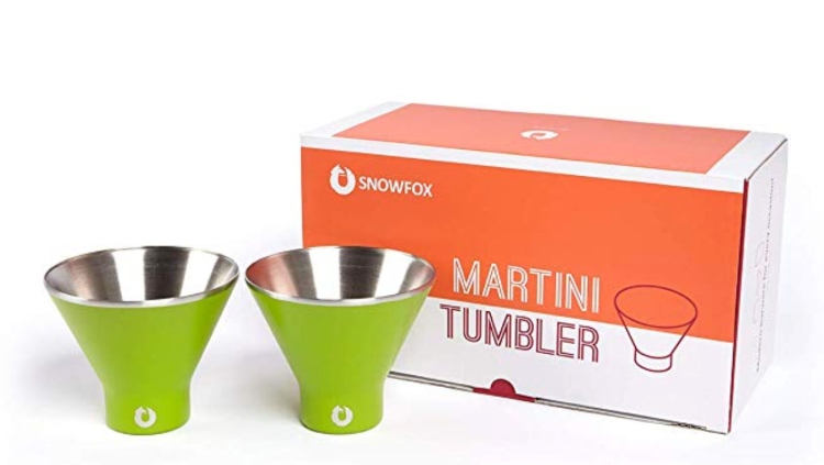 Snowfox Stainless Steel Martini Glass Set