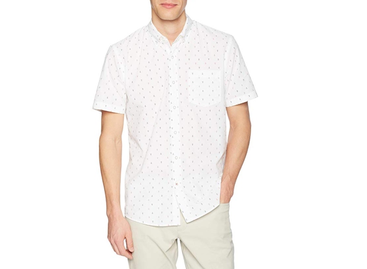 Goodthreads Short-Sleeve Printed Poplin Shirt